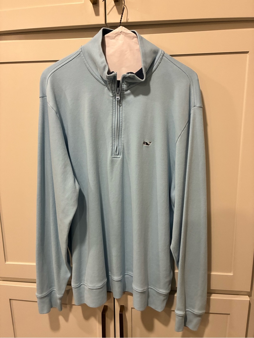 Vineyard Vines Light Blue Men's Quarter-Zip Sweater half zip